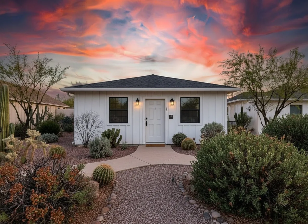 The Casita. 576 sq ft, 24 by 24, 1 bd / 1 ba.